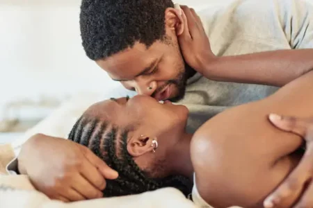 happy black couple tiny
